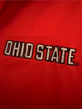 Nike Elite Ohio State Buckeyes Short Sleeve Polo Red Dri Fit shirt Mens Size S